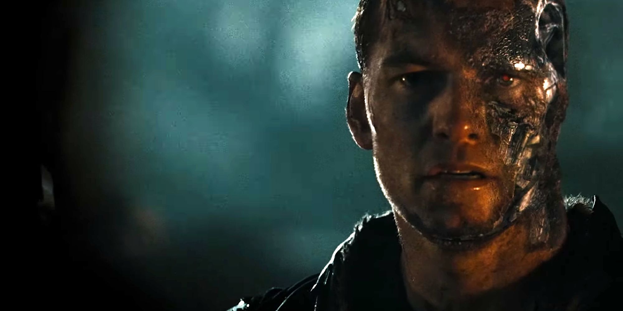 Marcus Wright with a damaged face in Terminator: Salvation