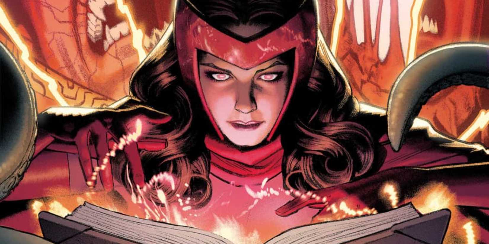Wanda reading the Darkhold