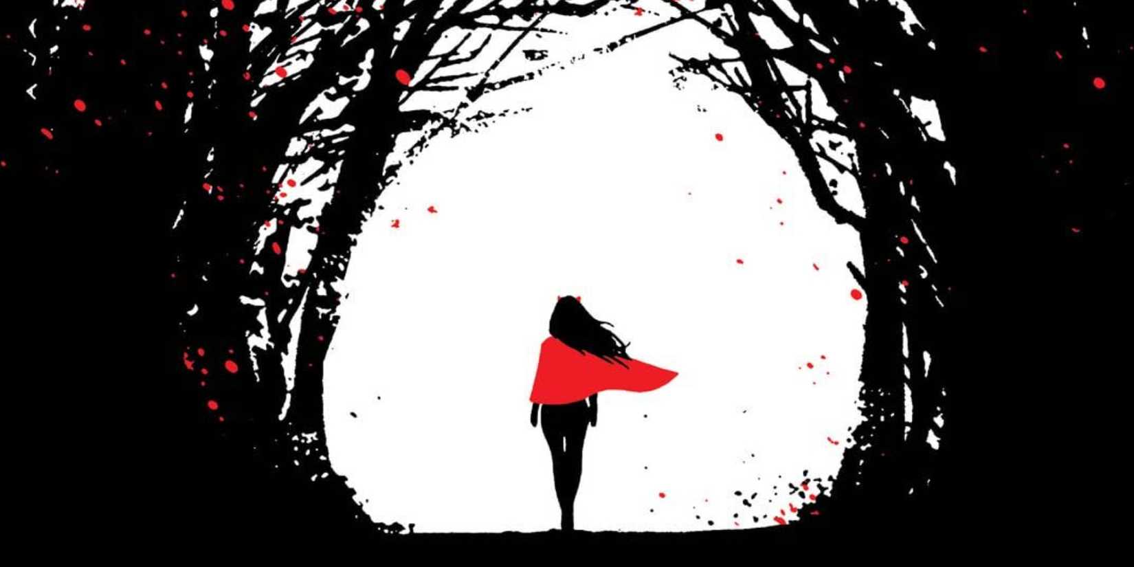 Scarlet Witch walking through a forest