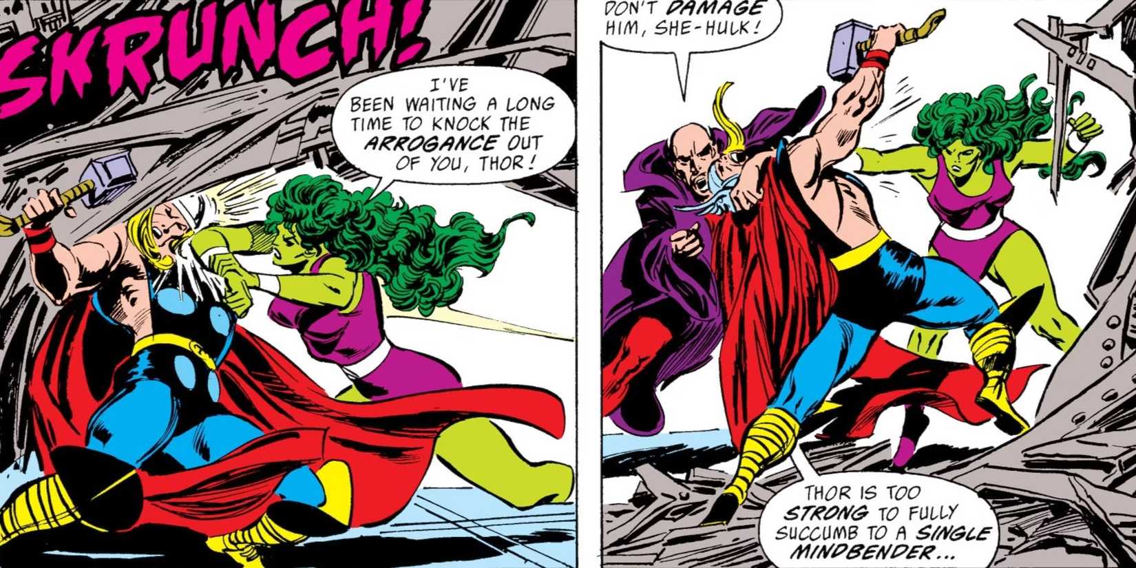 She-Hulk fighting Thor