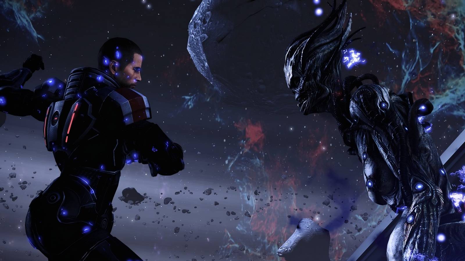 Mass Effect Shepard Punching Reaper