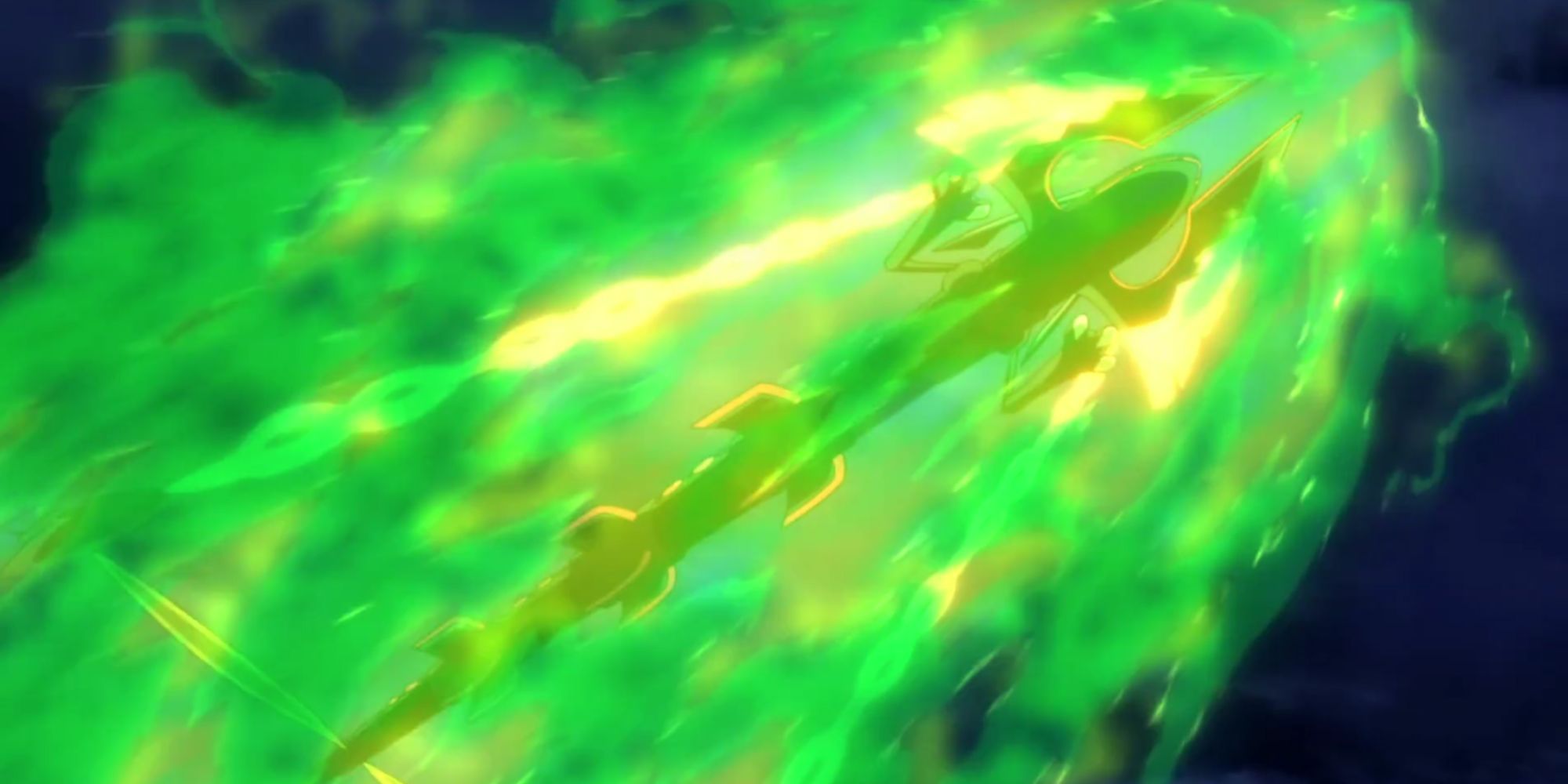 Mega Rayquaza uses Dragon Ascent in the anime.