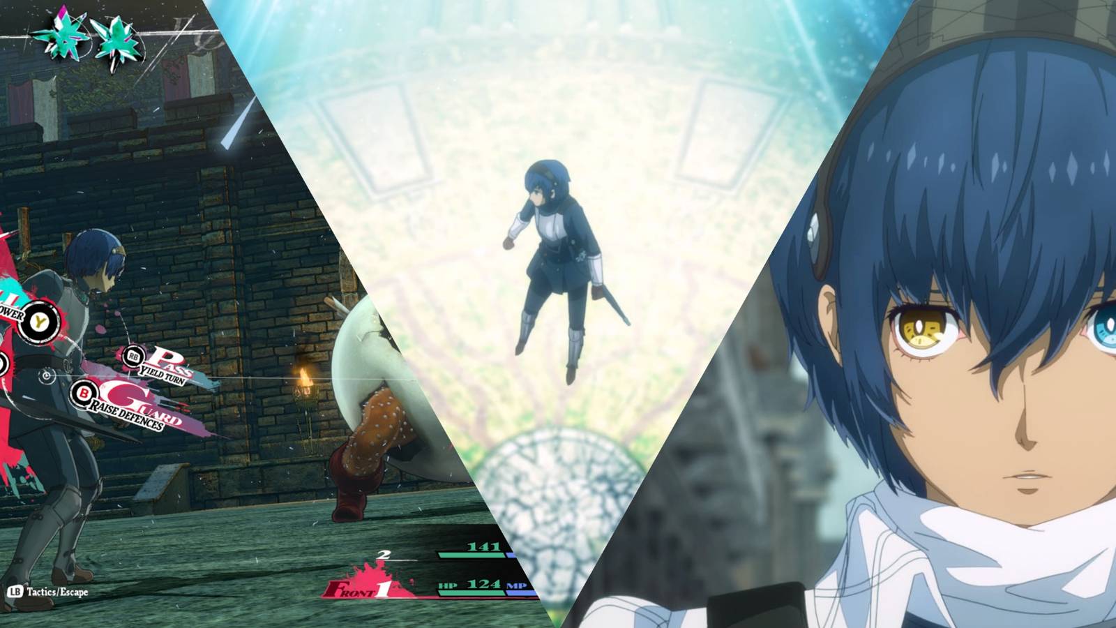 Metaphor ReFantazio combat and animated cutscenes