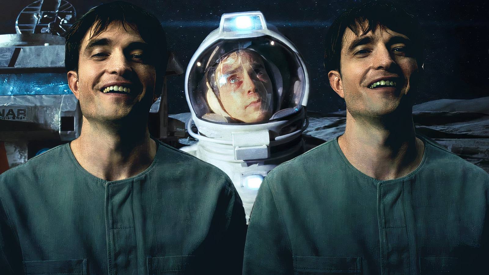 robert pattinson in mickey 17, sam rockwell in moon (2009)