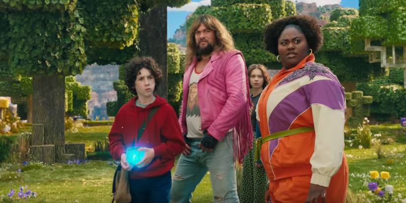 From Left To Right: Sebastian Eugene Hansen, Jason Momoa, Emma Myers, Danielle Brooks. Image source: Warner Bros. Studios