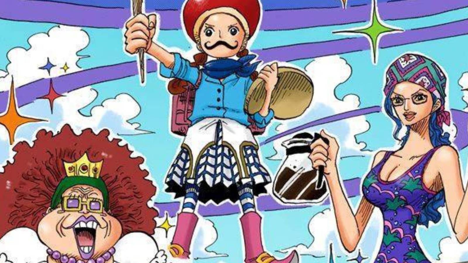 Miss Goldenweek uses her Rainbow of Dreams technique on herself and her fellow Baroque Works agents.