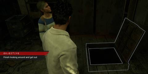 Chris and Jaime in Frank's lair