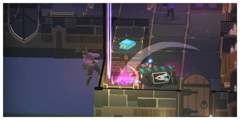 Tactical Breach Wizards - Steam Screenshot (Knocking An Enemy Out A Window)