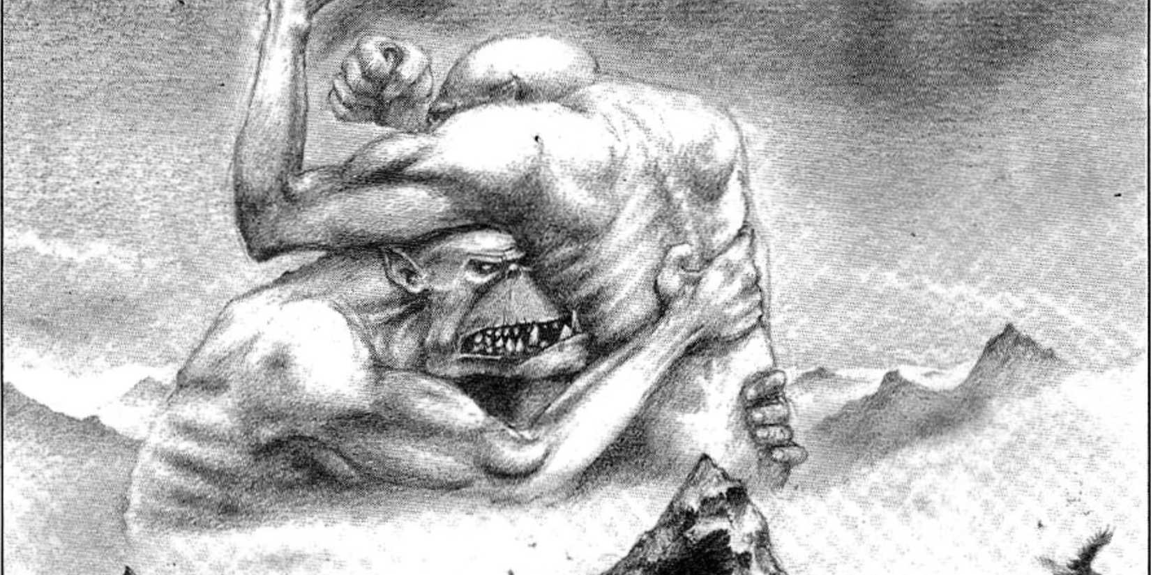 11 Weakest Gods In Warhammer 40K, Ranked Black and white drawing of Gork and Mork fighting