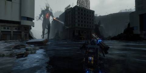 Death Stranding - Sam Using Quad Rocket Launcher Against Gigantic BT