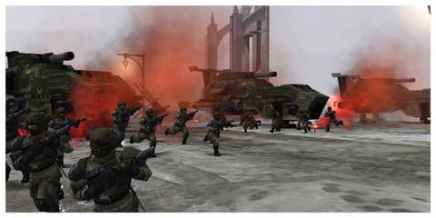 Dawn Of War: Winter Assault - Steam Screenshot (Imperial Guard In The Snow)