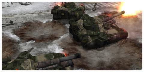 Dawn Of War: Winter Assault - Steam Screenshot (Tanks In The Snow)