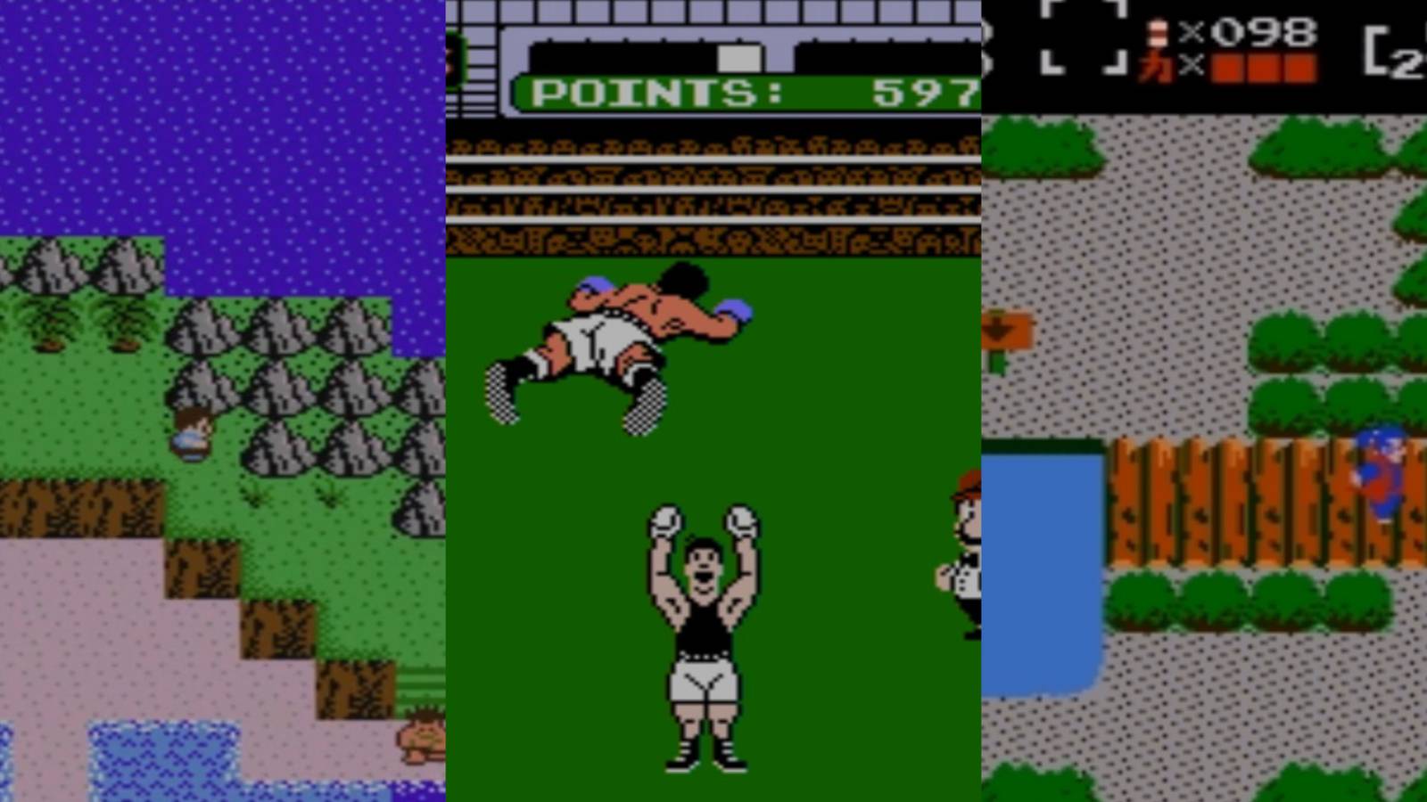 collage of 3 nintendo games