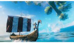 Valheim - Steam Screenshot (Sailing A Boat)