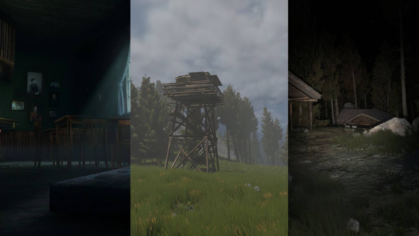 Ten Bells pub eerie, Siren Head Resurrection tower and dark forest hut