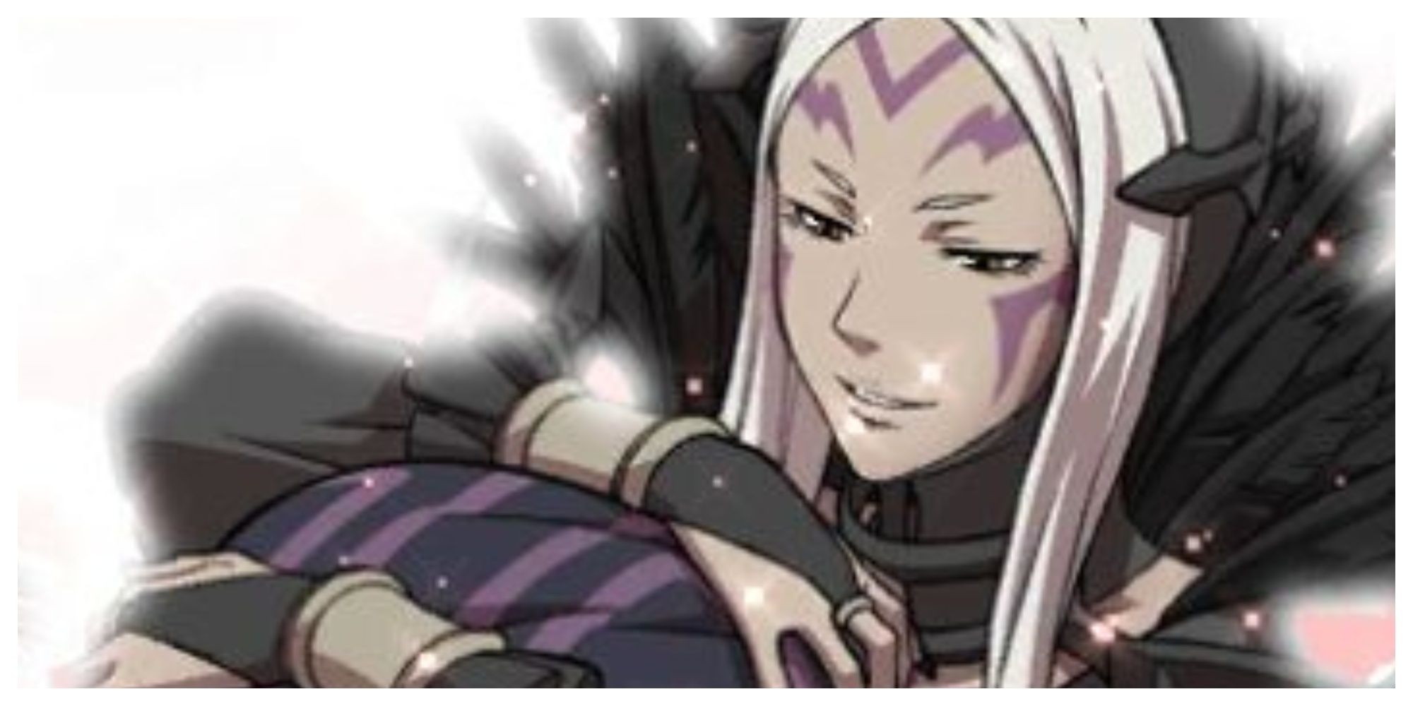 Aversa hugging a male Robin after they become involved, showcasing her tight grip on the tactician