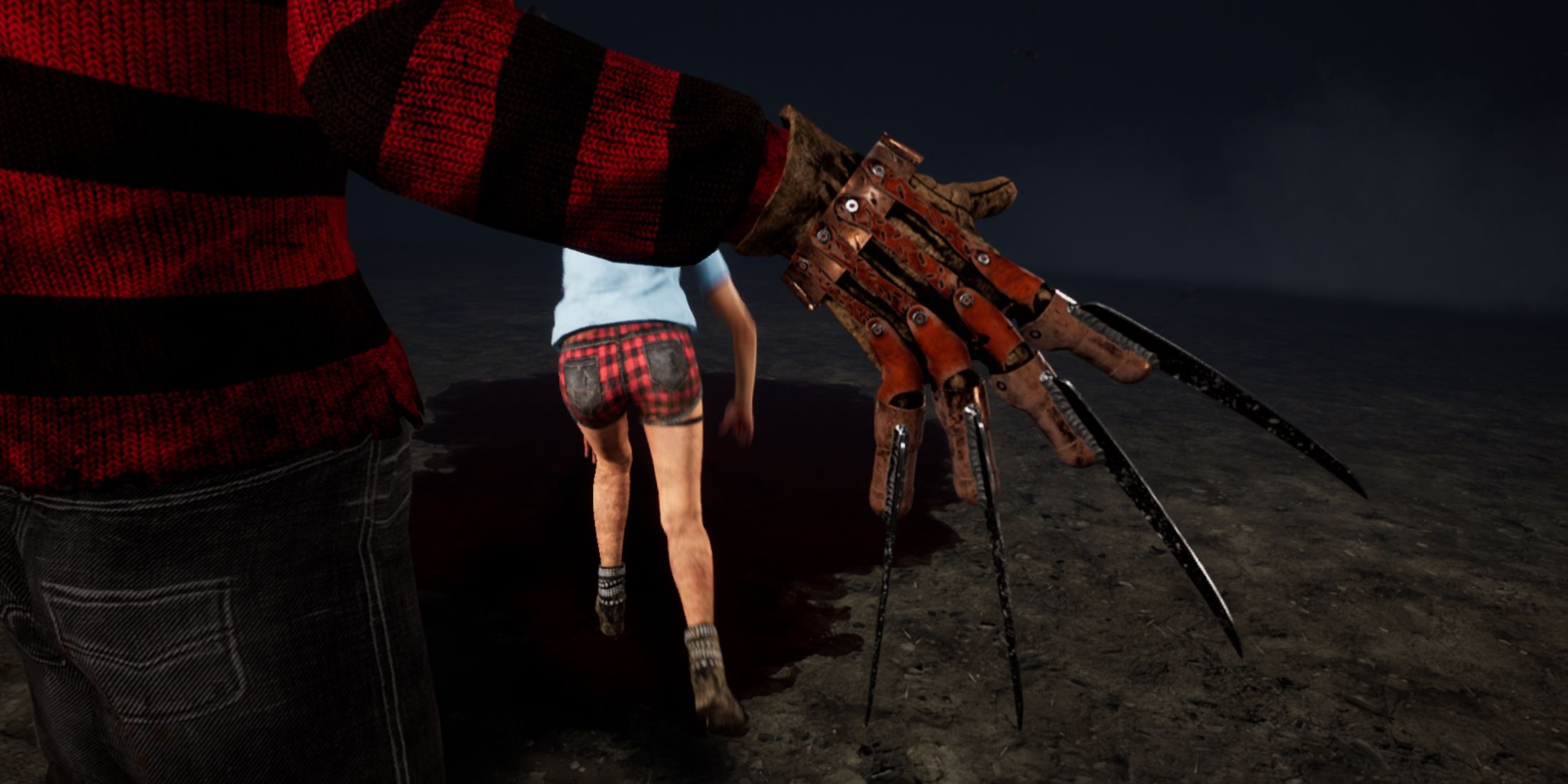 the nightmare's knife glove behind nea