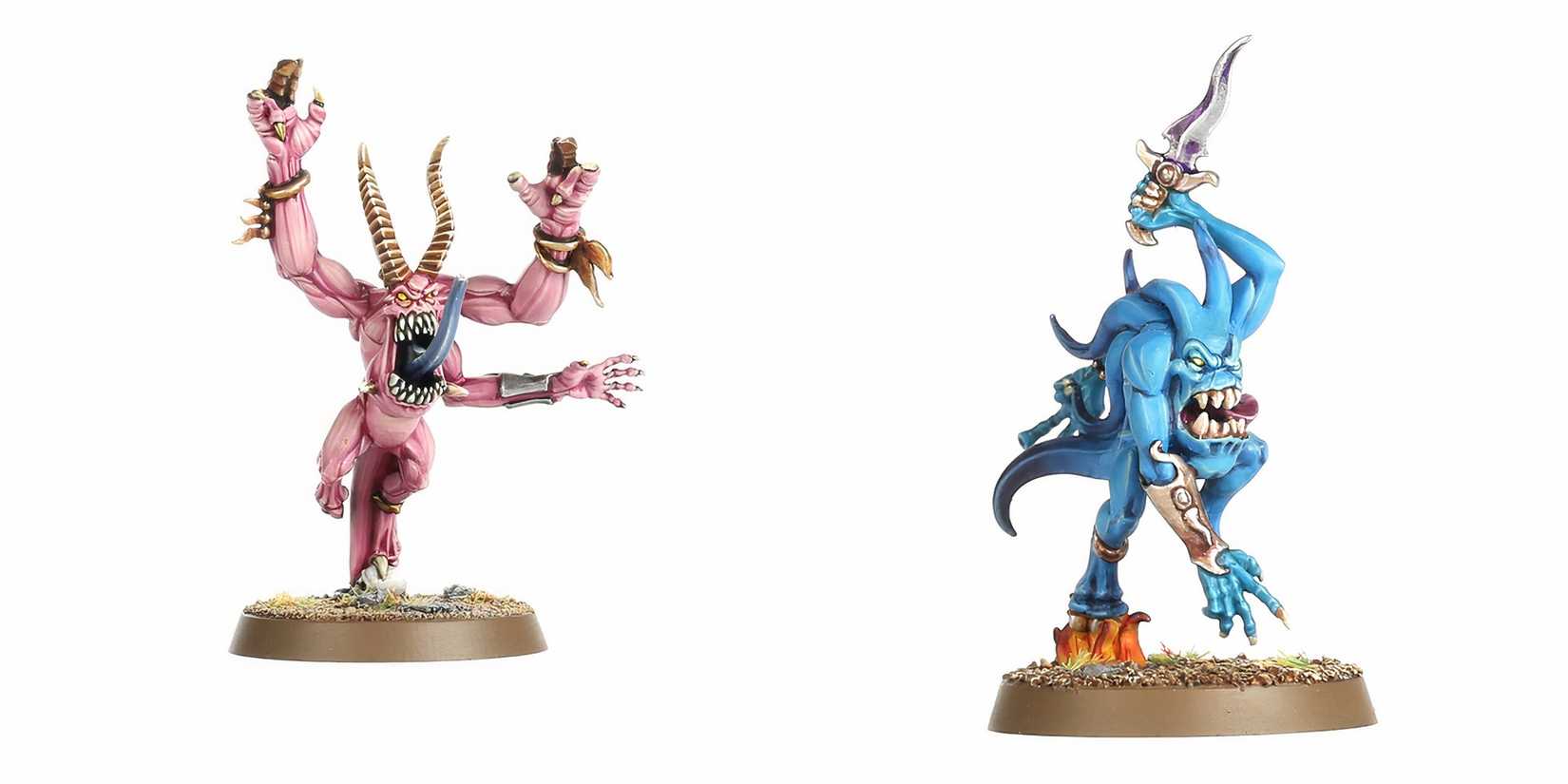 8 Enemies Space Marine 2 Should Add to PvE in the Future Models of a pink horror and blue horror