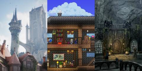 Collage Fable, Terraria, Skyrim