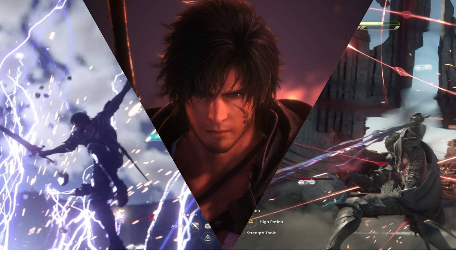 Final Fantasy 16 Clive, Judgment Bolt, Dancing Steel