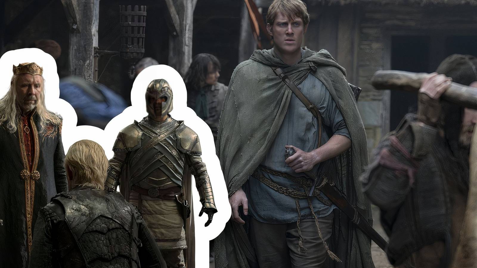 King Viserys holding Blackfyre and Ser Duncan the Tall in A Knight of the Seven Kingdoms.