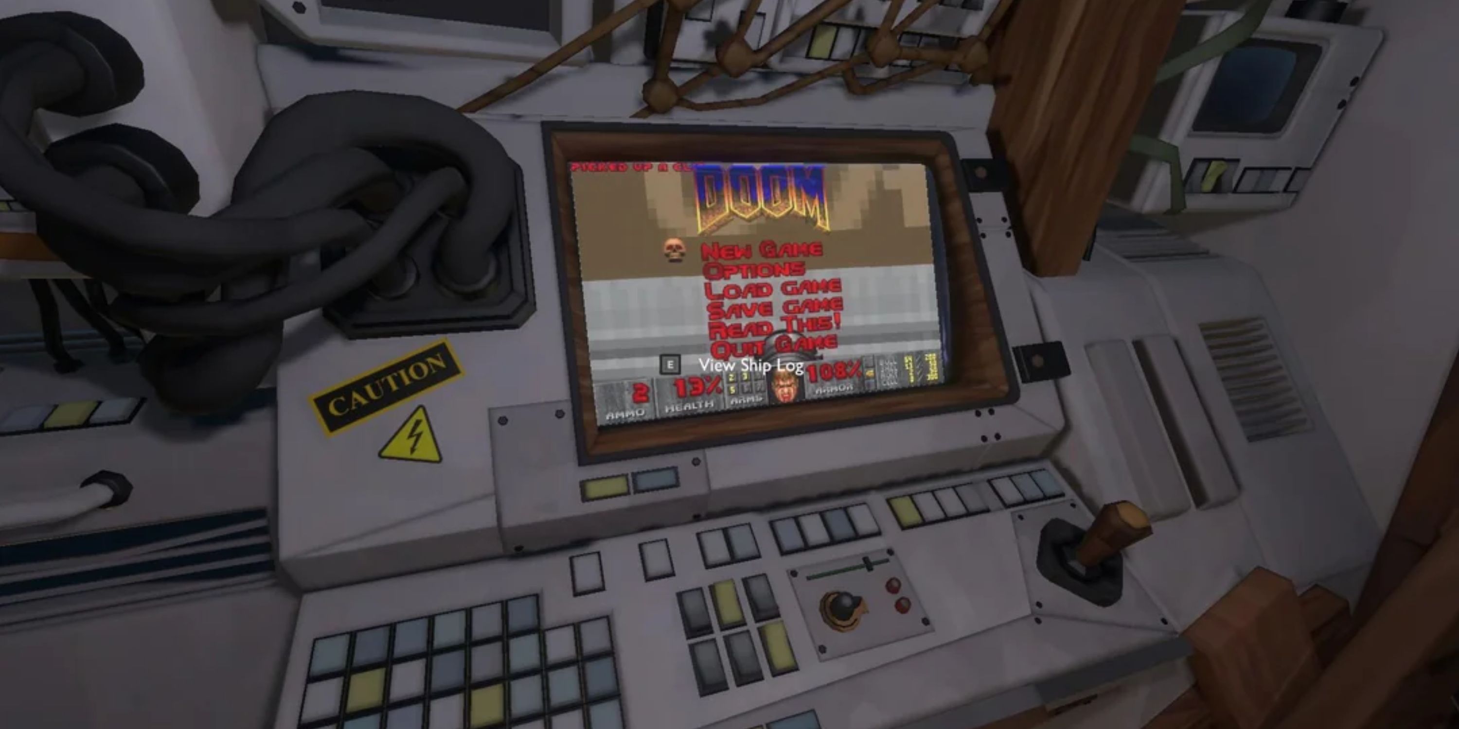 Doom on the Outer Wilds ship computer