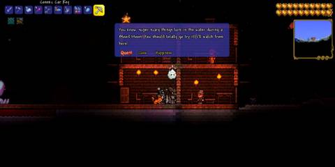 Terraria blood moon dialogue