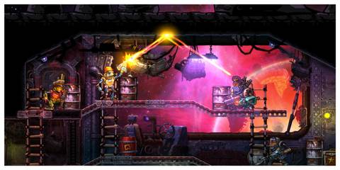 SteamWorld Heist - Steam Screenshot (Bouncing A Bullet In Combat)