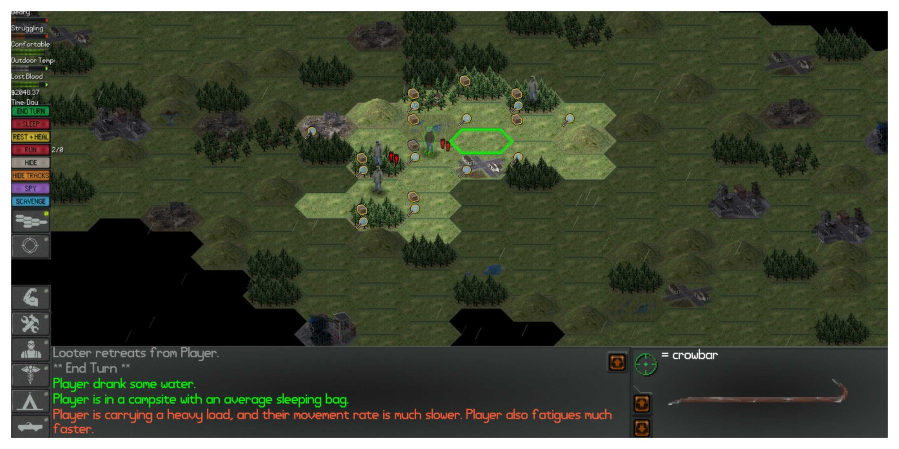 NEO Scavenger - Steam Screenshot (Hexagonal World Map)