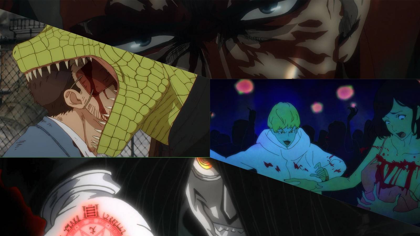 Action anime with horror elements