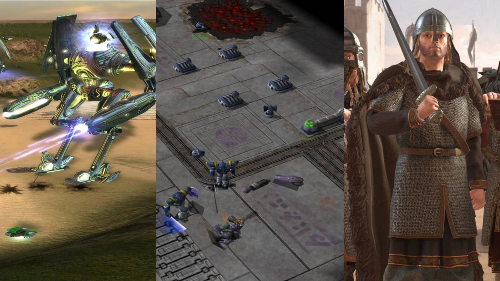 Supreme Commander, Metal Fatigue, Crusader Kings 3  collage