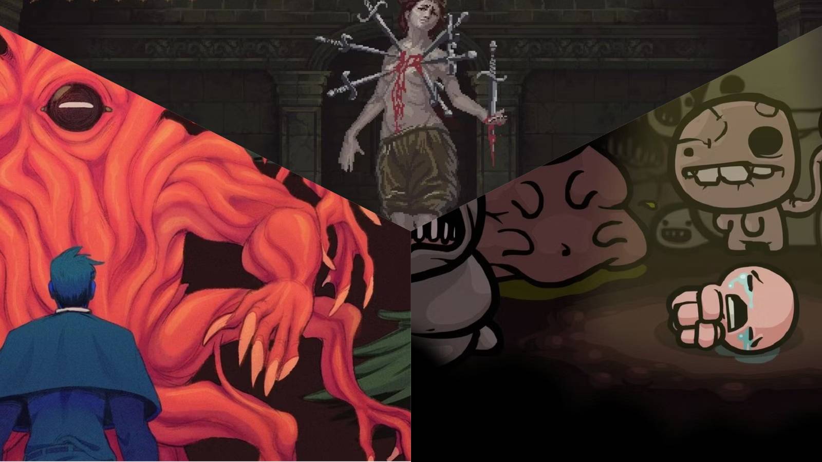 3 Way Image Of Faith:The Unholy Trinity, Blasphemous, The Binding Of Isaac