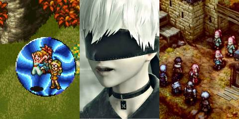 Chrono Trigger, Nier, Triangle Strategy collage