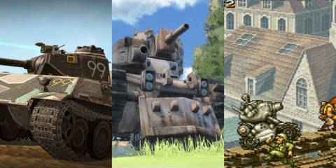 World of Tanks, Valkyria Chronicles 4, Metal Slug collage