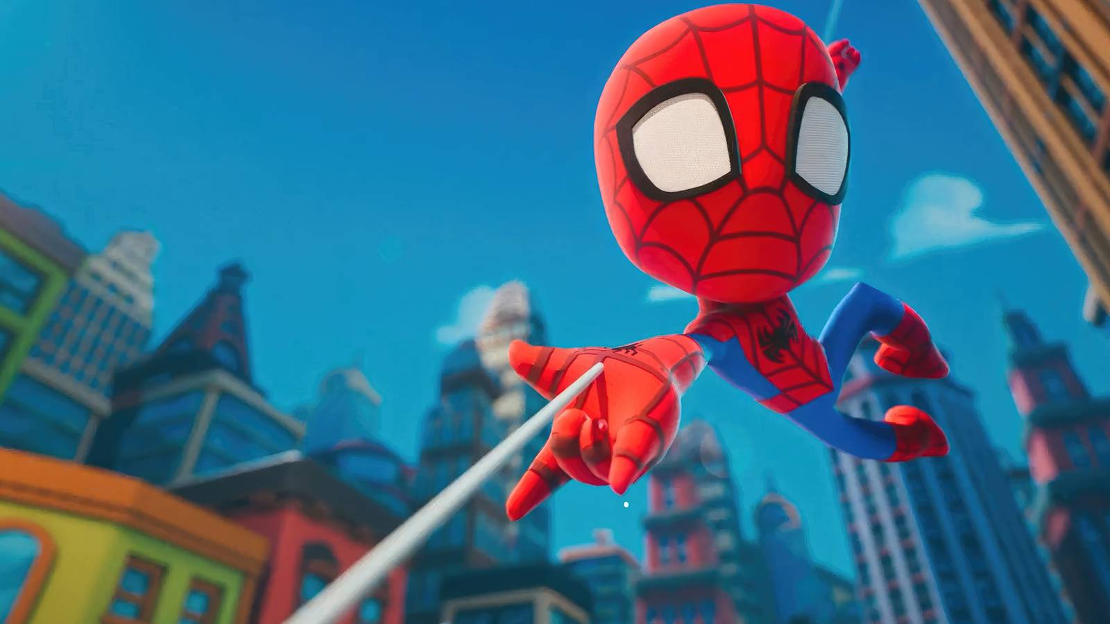 spider-man shooting a web in monopoly go