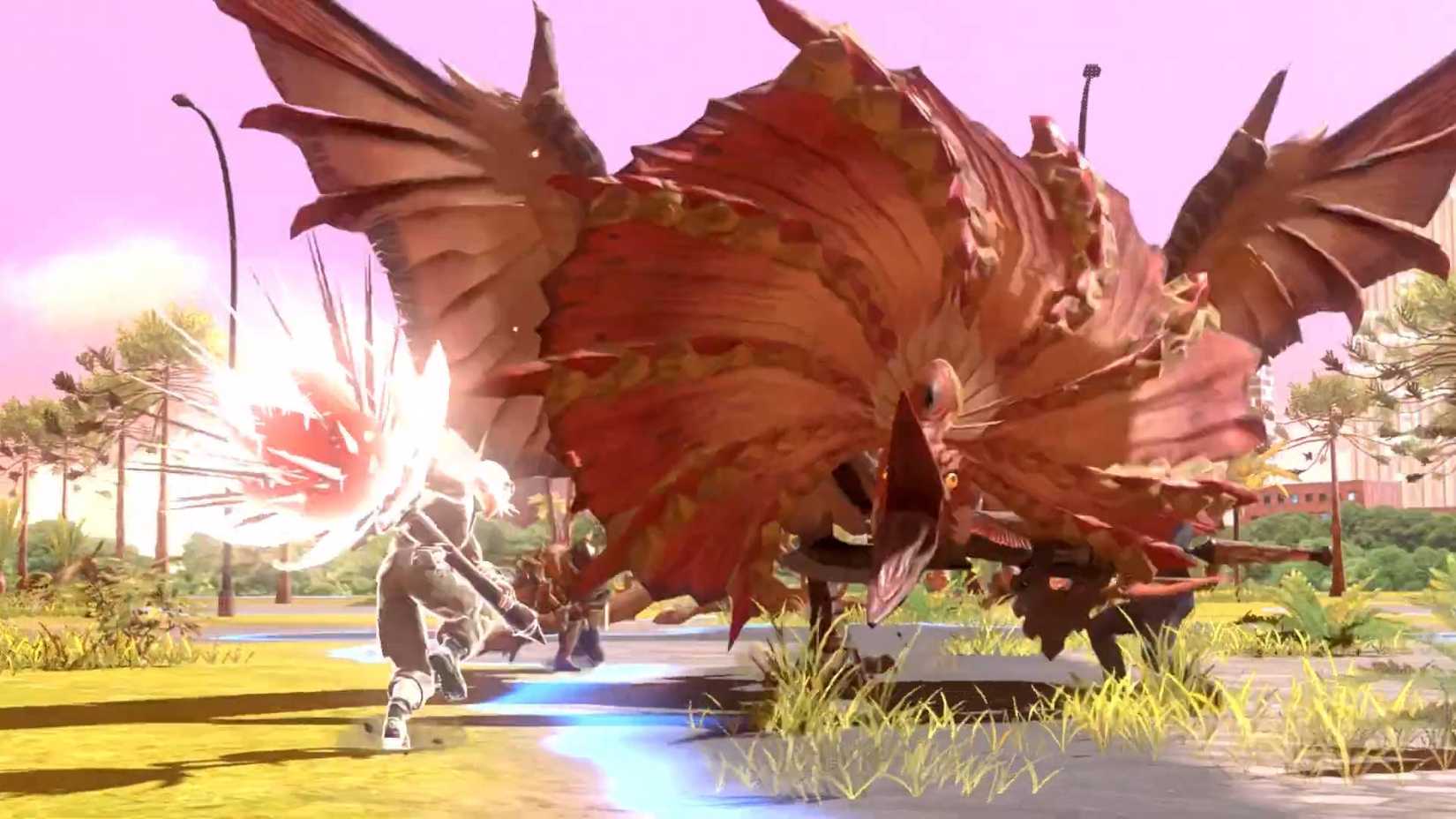 Monster Hunter Now Aknosom: An Aknosom is attacking a hunter.