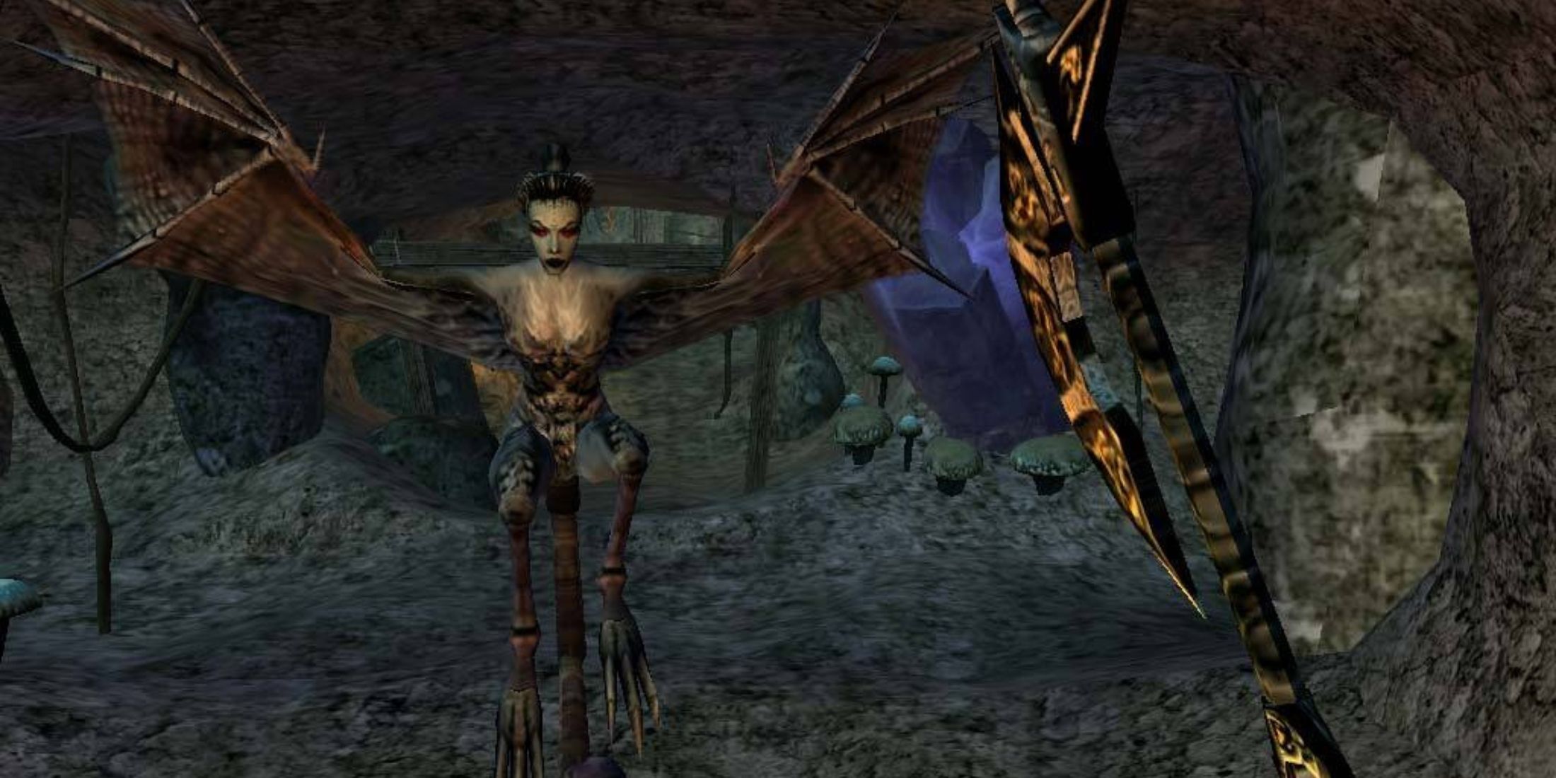 morrowind a winged creature attacking