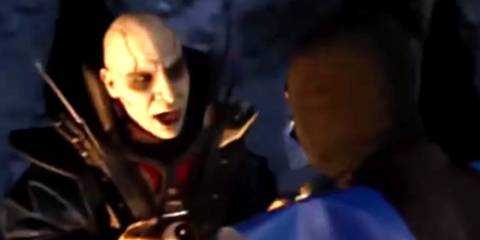 Quan Chi speaking with Sub-Zero in Mortal Kombat Mythologies: Sub-Zero