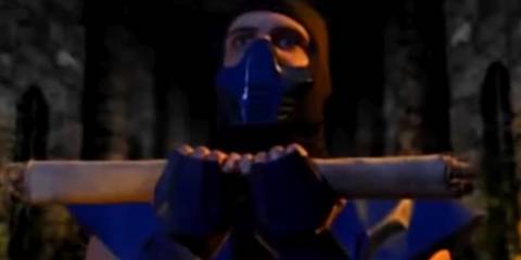 Sub-Zero holding a scroll in Mortal Kombat Mythologies: Sub-Zero