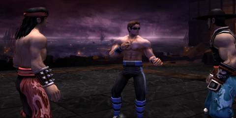 Johnny Cage reuniting with Liu Kang and Kung Lao in Mortal Kombat: Shaolin Monks
