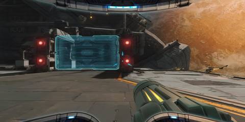 samus entering the orpheon frigate