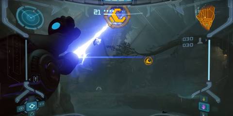 samus using the grapple beam