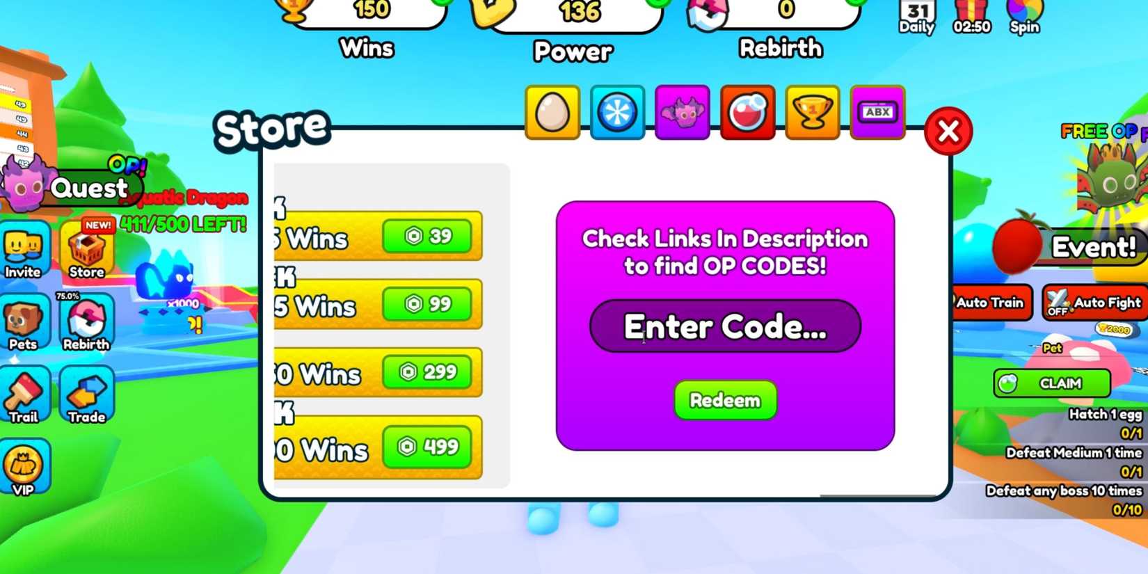 Roblox: Muscle Training Simulator Codes