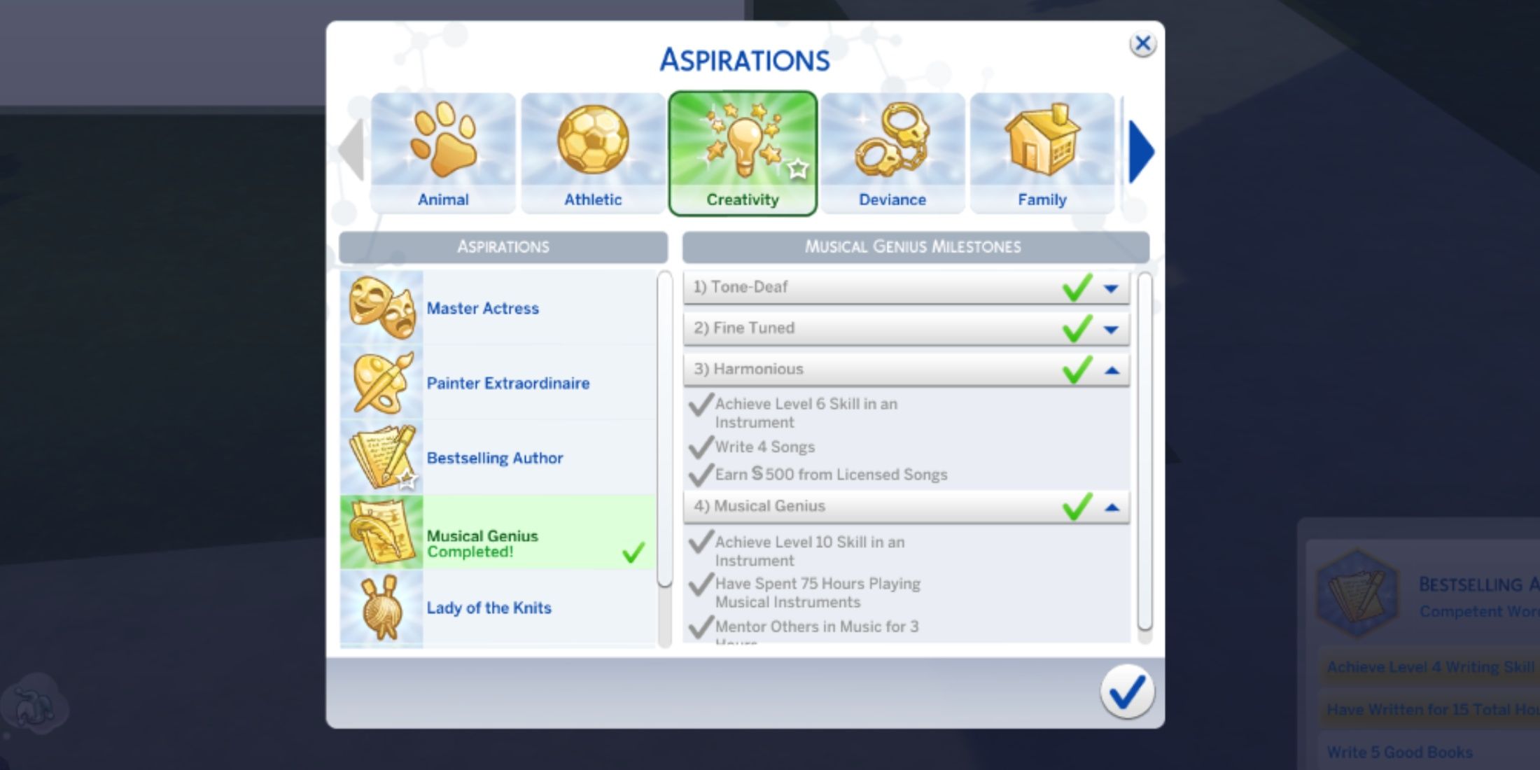 All Aspiration Cheats in The Sims 4