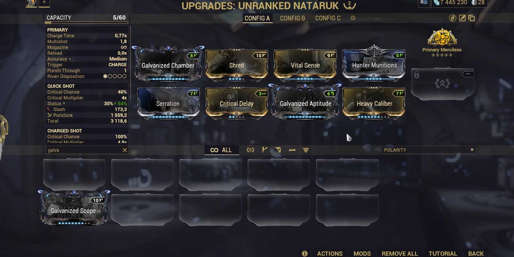 Nataruk Prime Mods For High Damage Build