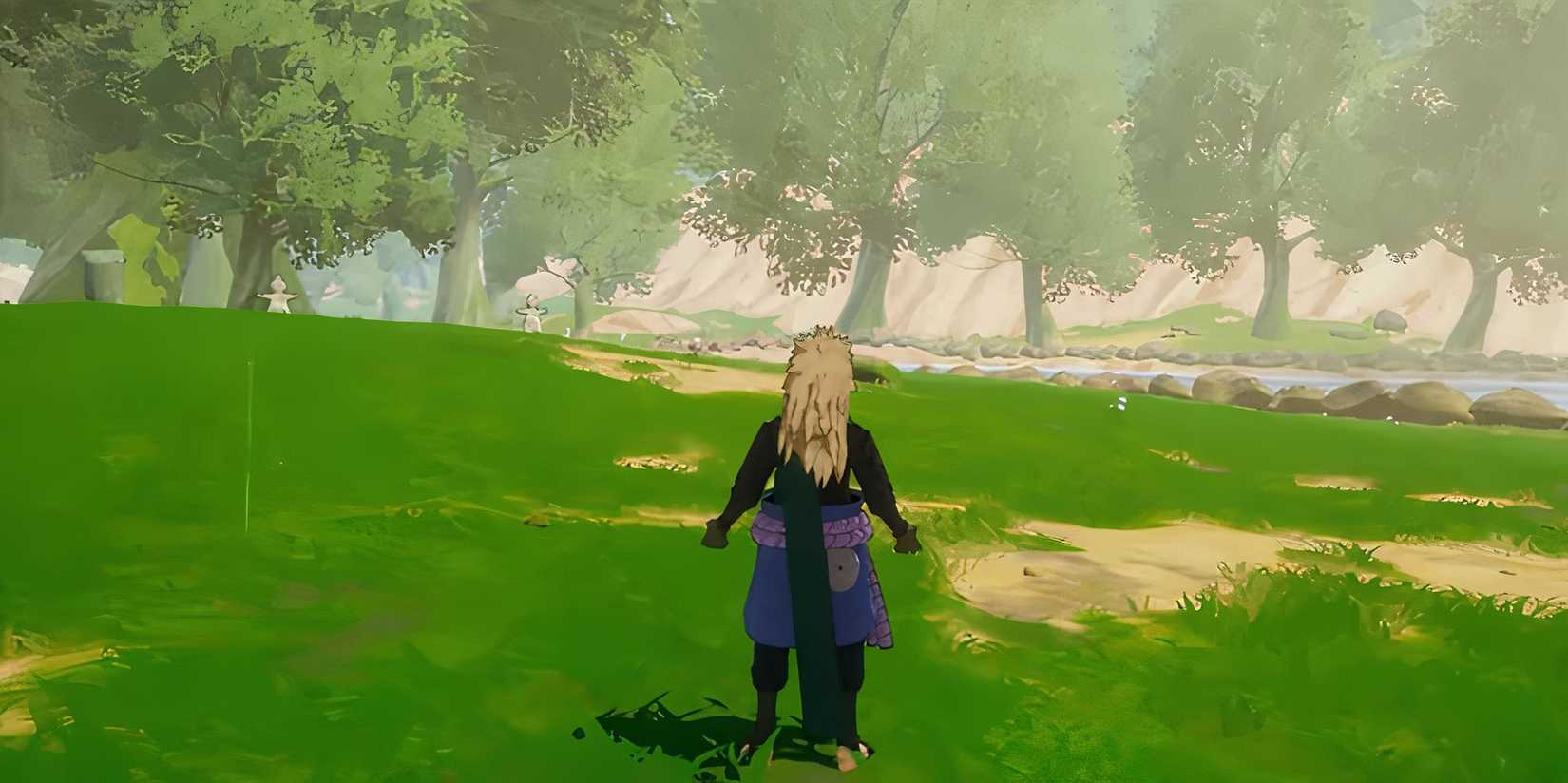 Open world in Nindo Shinobi War with a custom character standing