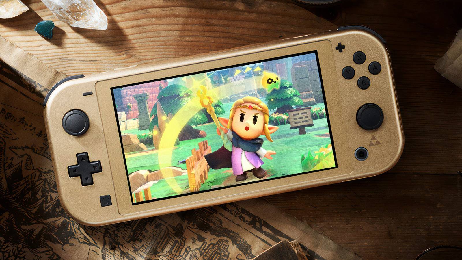 Nintendo Switch Lite Zelda Echoes of Wisdom lifestyle shot