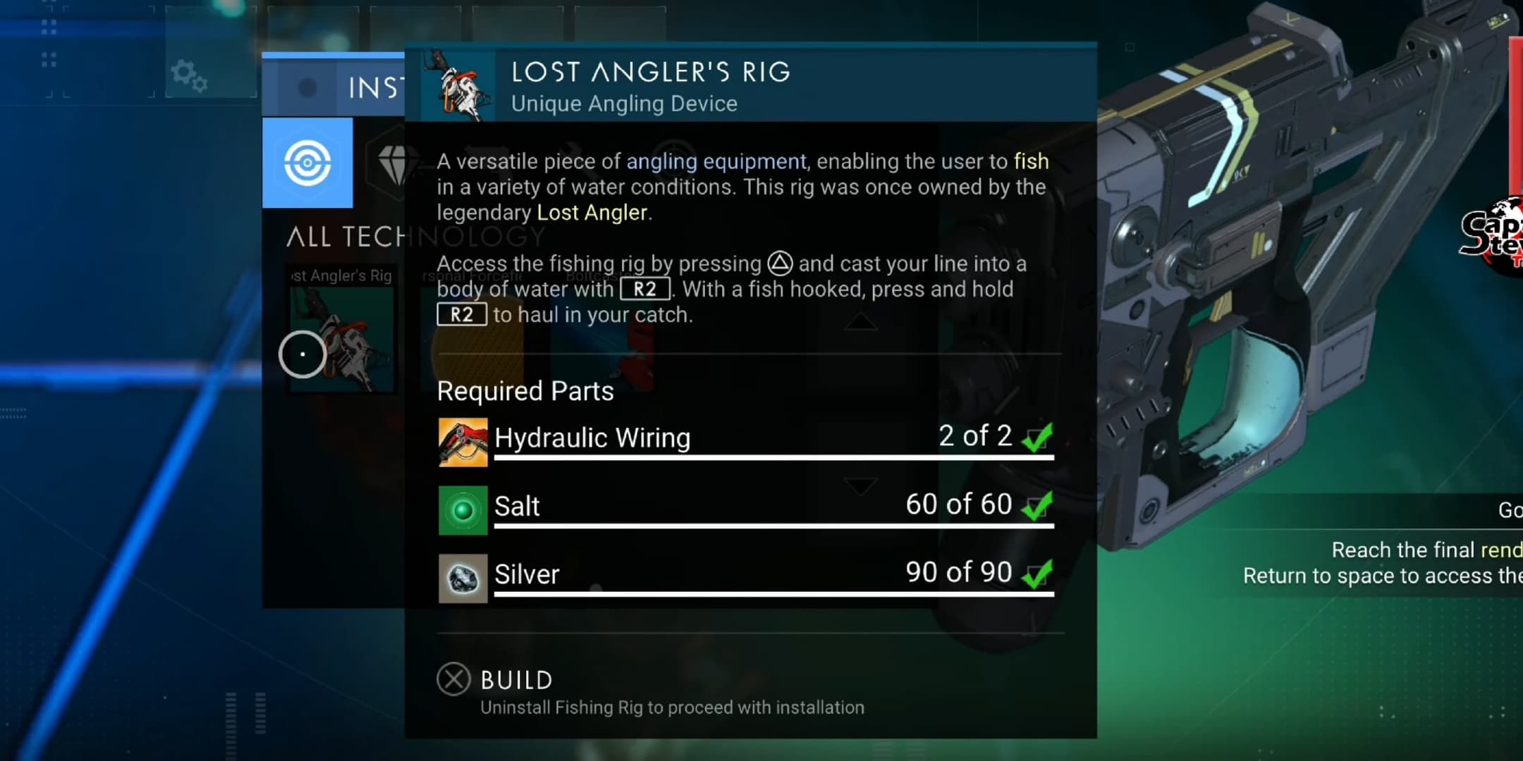 No Man's Sky: How to Get Lost Angler's Rig