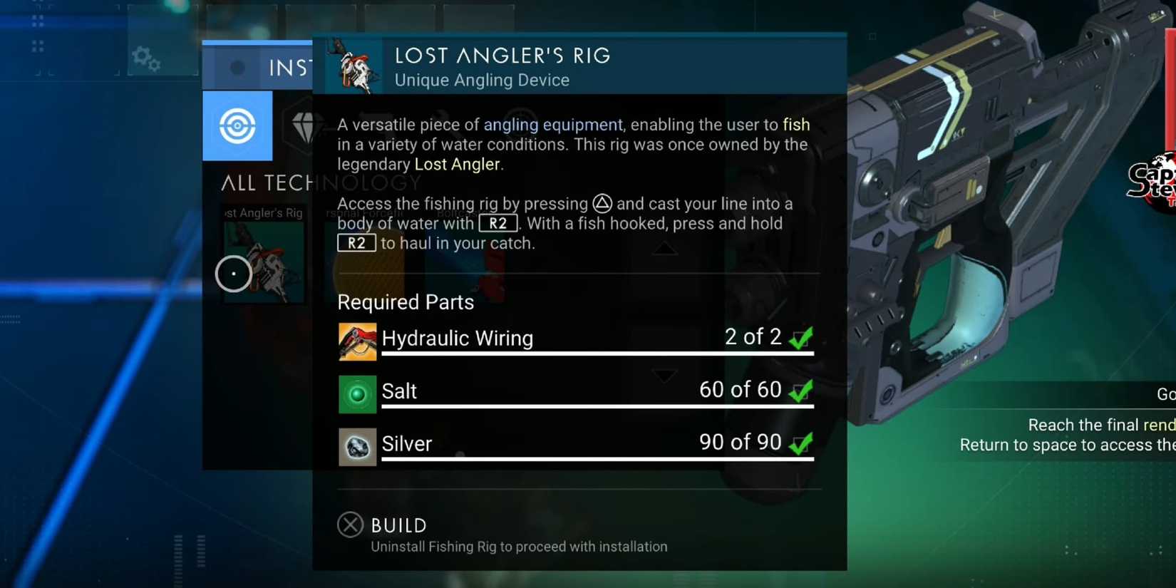 No Man's Sky Lost Angler's Rig Plans