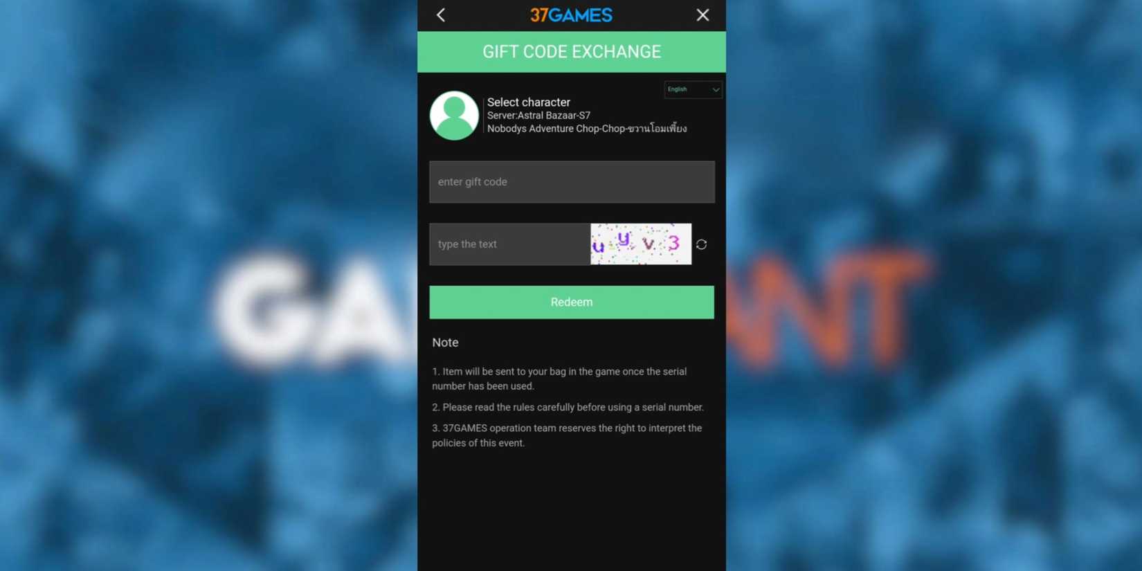 Nobody’s Adventure Chop-Chop the codes tab